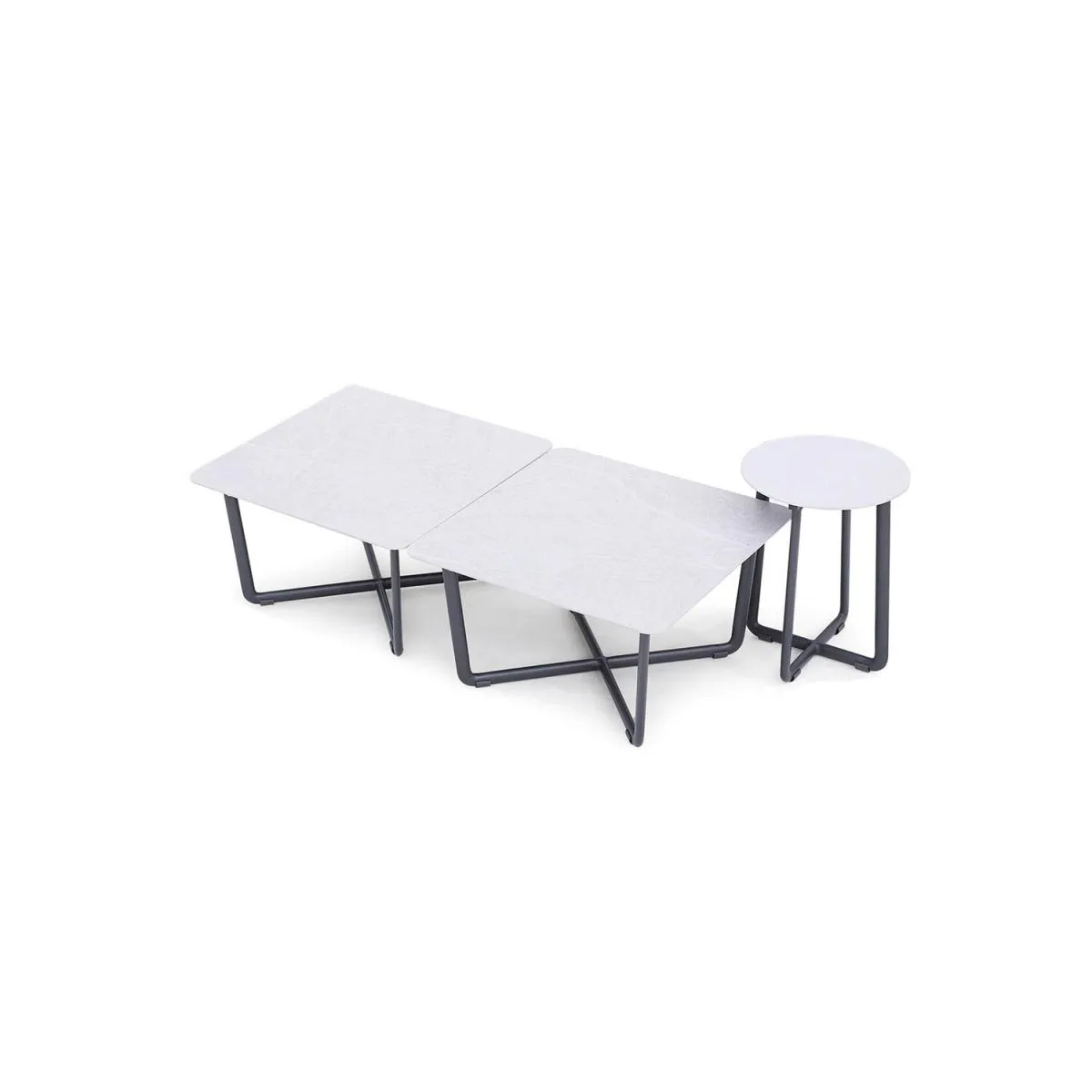 Barths Set di tavolini Fellow 3 pezzi; 180 cm (L); antracite - immagine 1
