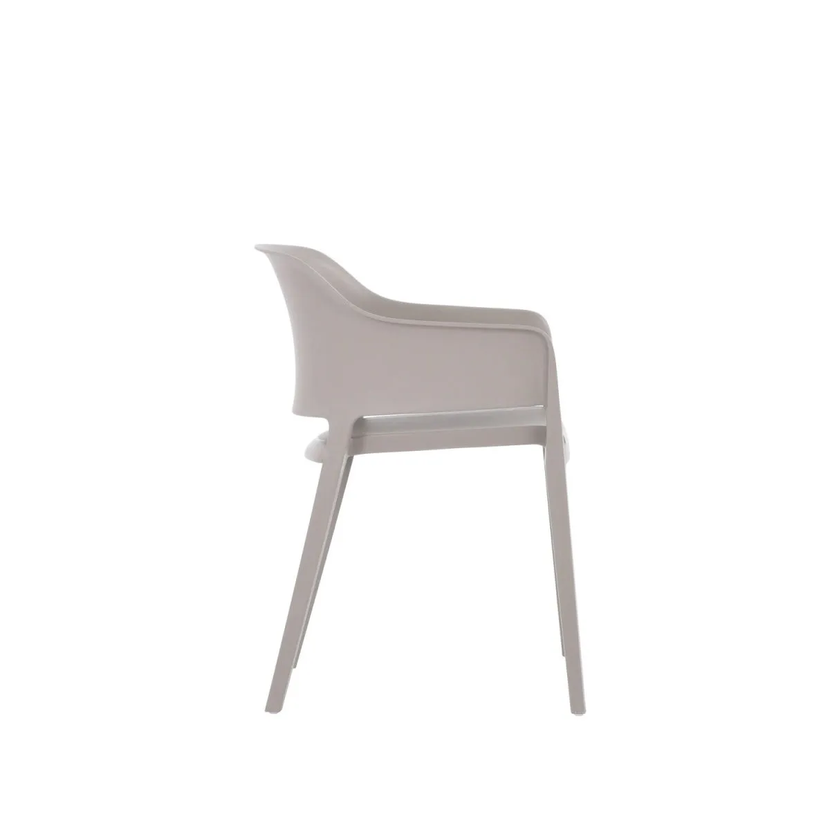 4x Barths Sedia Giethoorn con braccioli; 77.5x55x54.5 cm (LxPxH); grigio chiaro; 4 pz. / Pacco - immagine 1