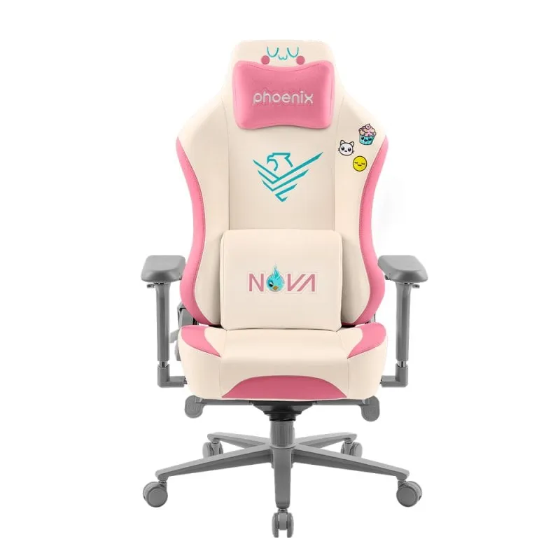 Sedia da gaming Phoenix Nova Cream Edition rosa - immagine 1