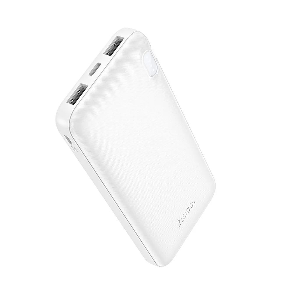 Batteria Esterna HOCO J128, 10000mAh, 10W, 2 x USB-A, Bianca - immagine 1