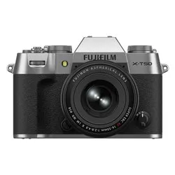 Fotocamera mirrorless 40,2Mpx APS C X T50 Kit 16 50mm F2.8 4.8 R LM WR Silver 4179499 - immagine 1