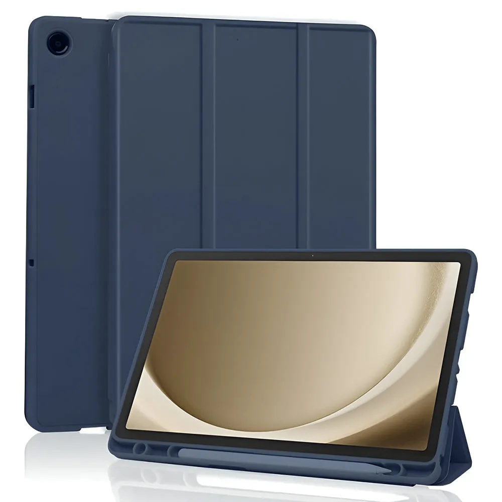 Custodia per Samsung Galaxy Tab A11+ / Tab A9+, Techsuit, Flex Trifold, Blu Navy - immagine 1