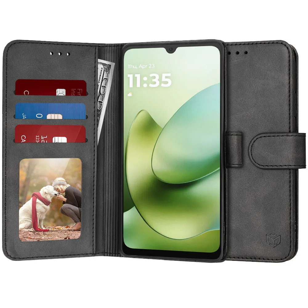 Custodia per Motorola Moto G06, Techsuit, Diary Book, Nera - immagine 1