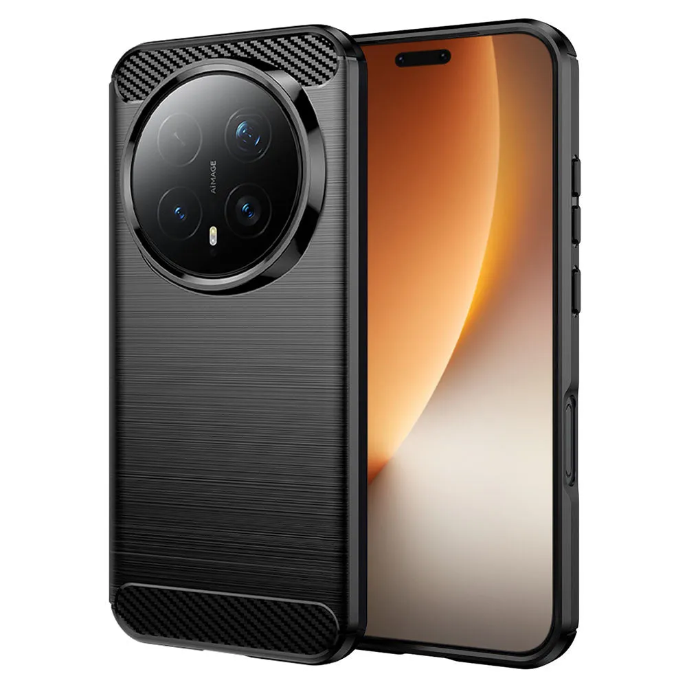 Custodia per Honor Magic8 Pro, Techsuit, Carbonio, Nera - immagine 1