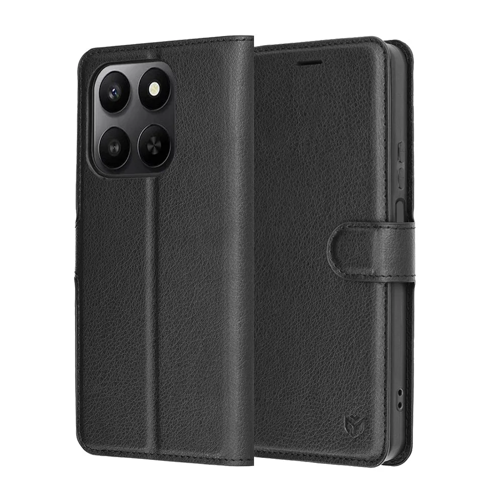 Custodia per Honor 400 Smart 4G / X7d 4G / 400 Smart 5G, Techsuit, Leather Folio, Nera - immagine 1