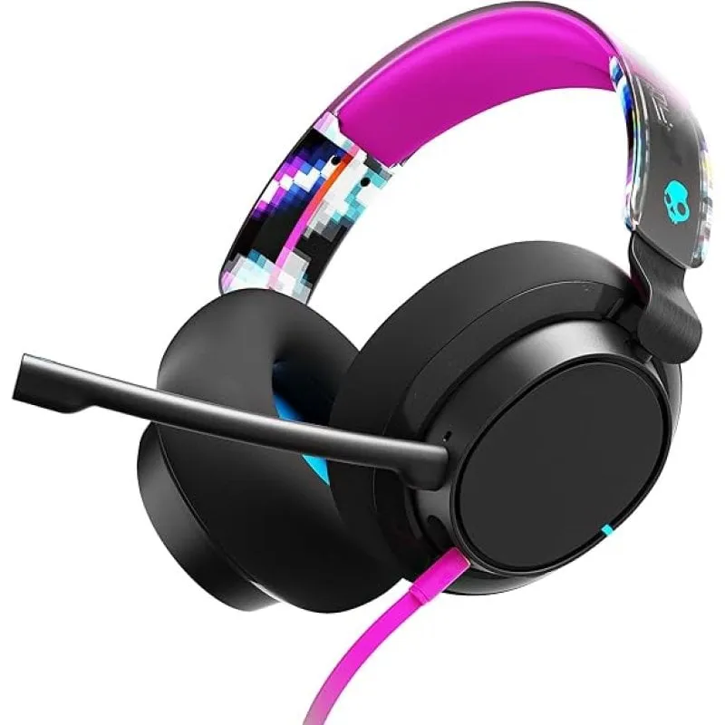 Cuffie Skullcandy SLYR Pro cablate USB-C Gaming Multipiataforma Microfono IA Nero/Rosa - immagine 1