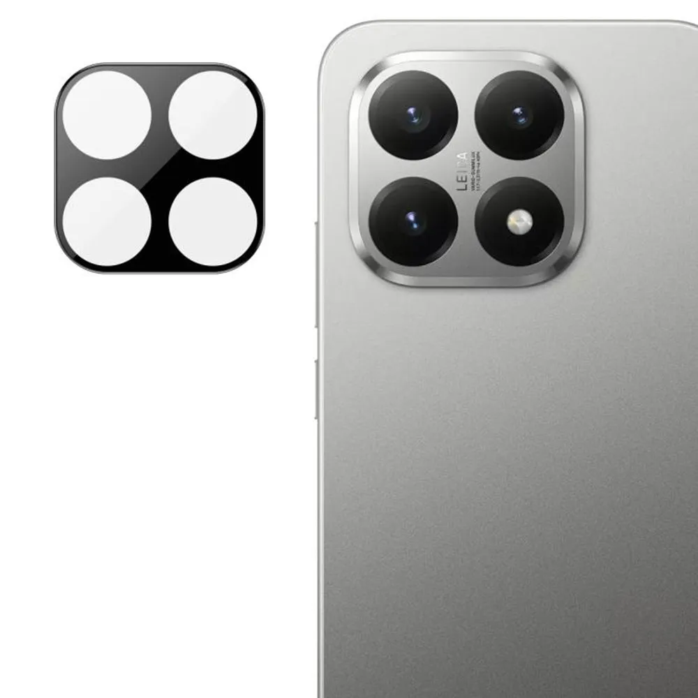 Pellicola protettiva per fotocamera posteriore Techsuit per Xiaomi 15T, vetro temperato, nero - immagine 1
