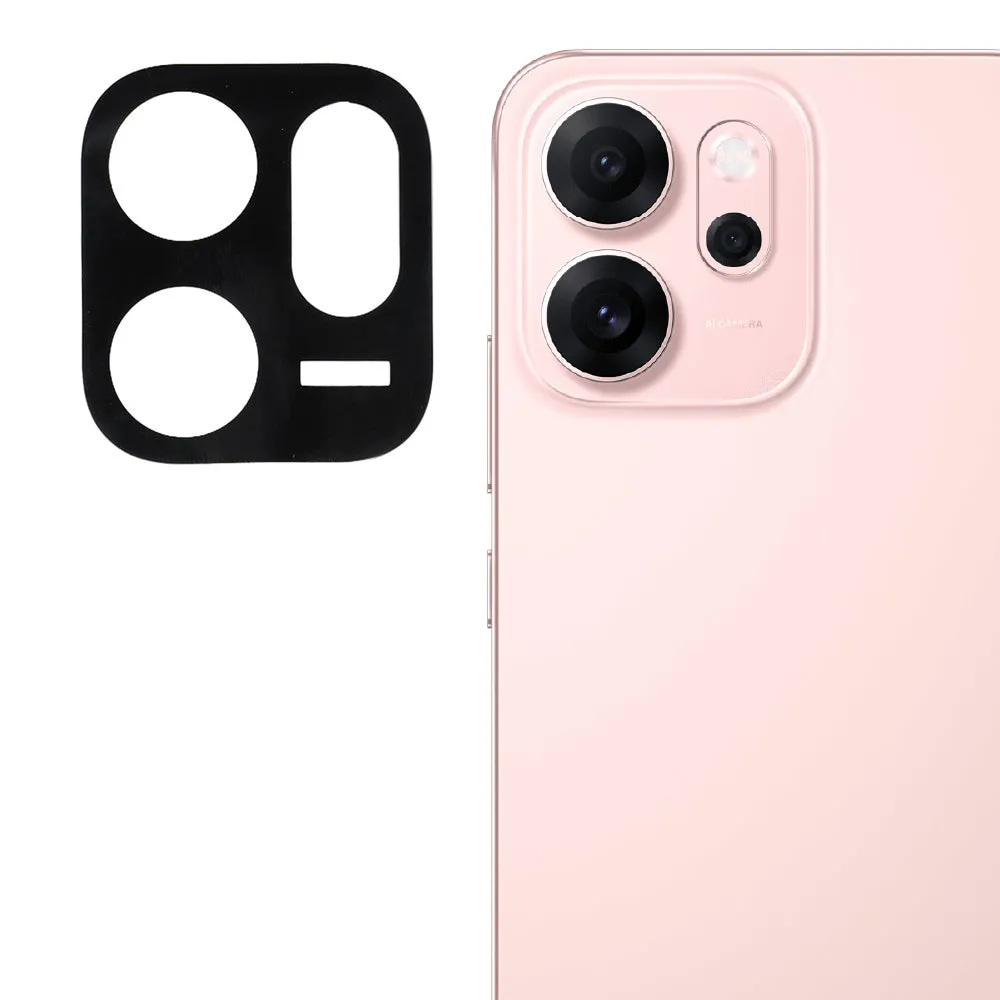 Pellicola protettiva per fotocamera posteriore Techsuit per Oppo Reno14 FS 5G / Reno14 F, vetro temperato, nero - immagine 1