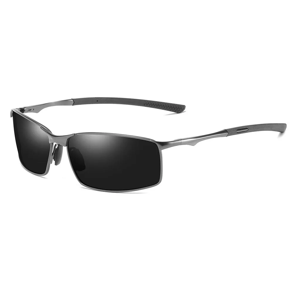 Occhiali da Sole Uomo Techsuit 559, Polarizzati, Protezione UV, Neri Argento - immagine 1