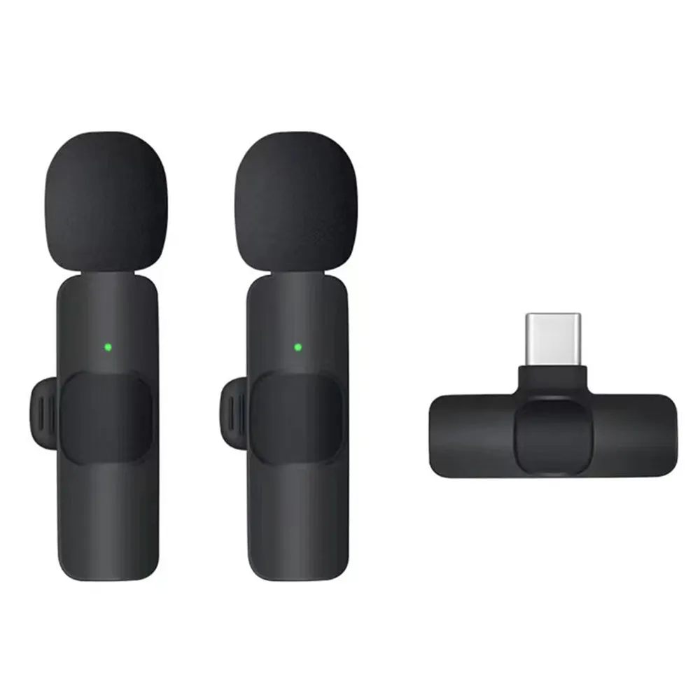 Lavalier Techsuit LW2, USB-C, Set 2 pezzi, Nero - immagine 1