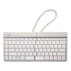 Tastiera computer BREAK Split White e Silver RGOSBITWLWH - immagine 1