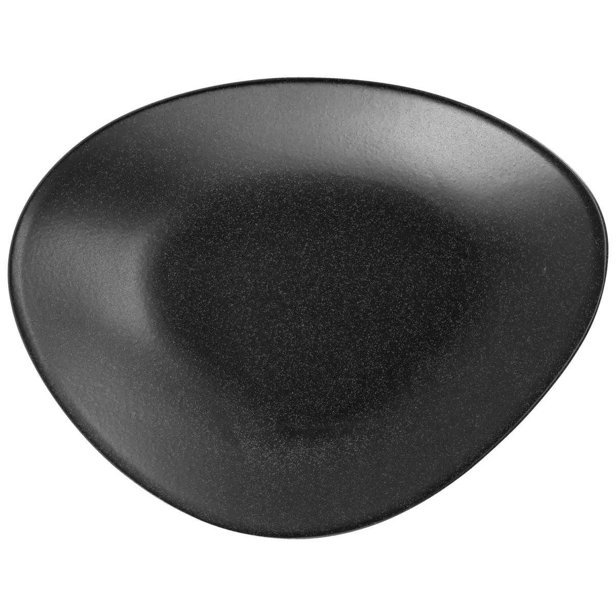4x VEGA Piatto Masca piano, forma organica; 27.5x21 cm (LxL); nero; organica; 4 pz. / Pacco - immagine 1