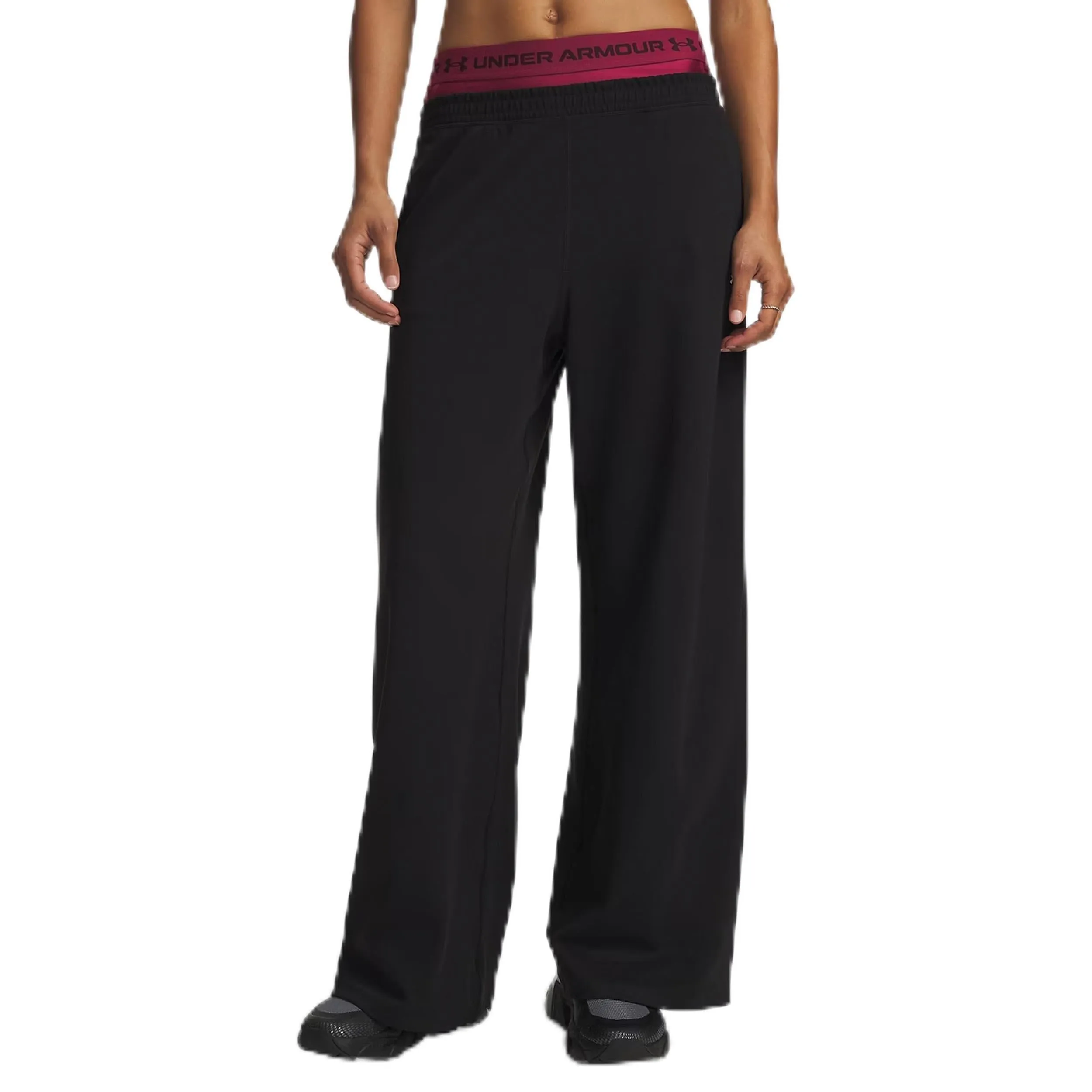 Under Armour Motion Wide Pantalone da Allenamento Donna Nero - immagine 1