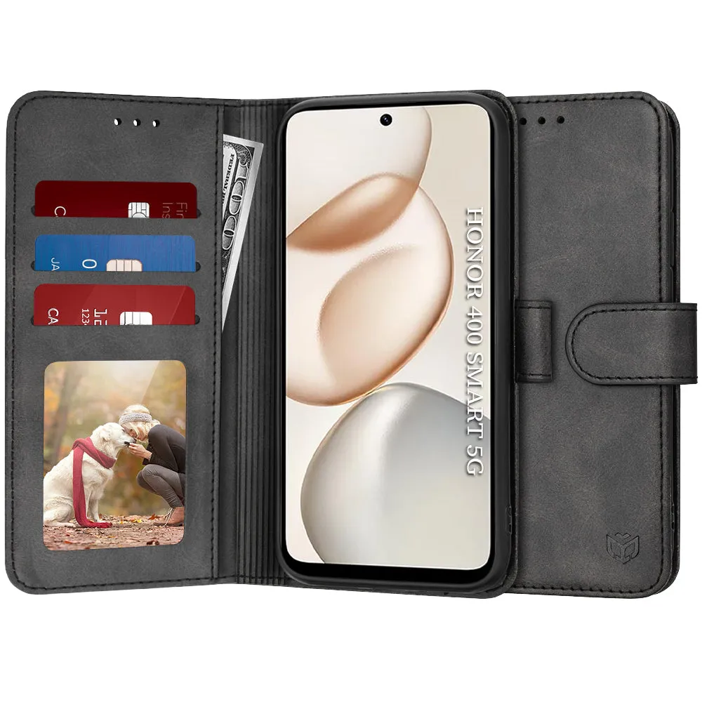 Custodia per Honor 400 Smart 4G / X7d 4G, Techsuit, Diary Book, Nera - immagine 1