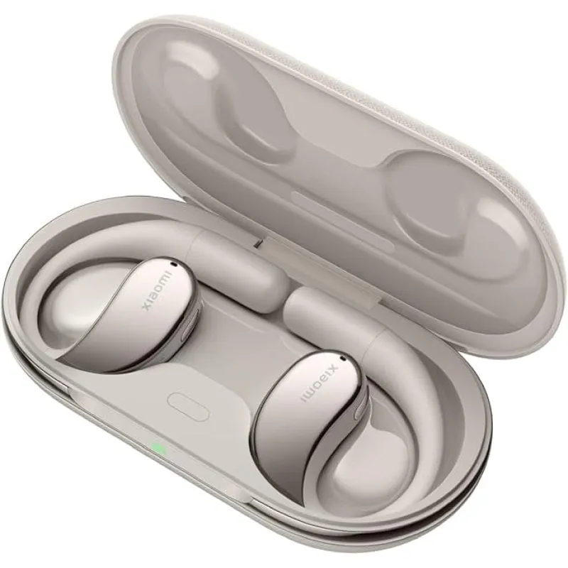 Cuffie stereo wireless Bluetooth Xiaomi OpenWear con cancellazione del rumore beige sabbia - immagine 1