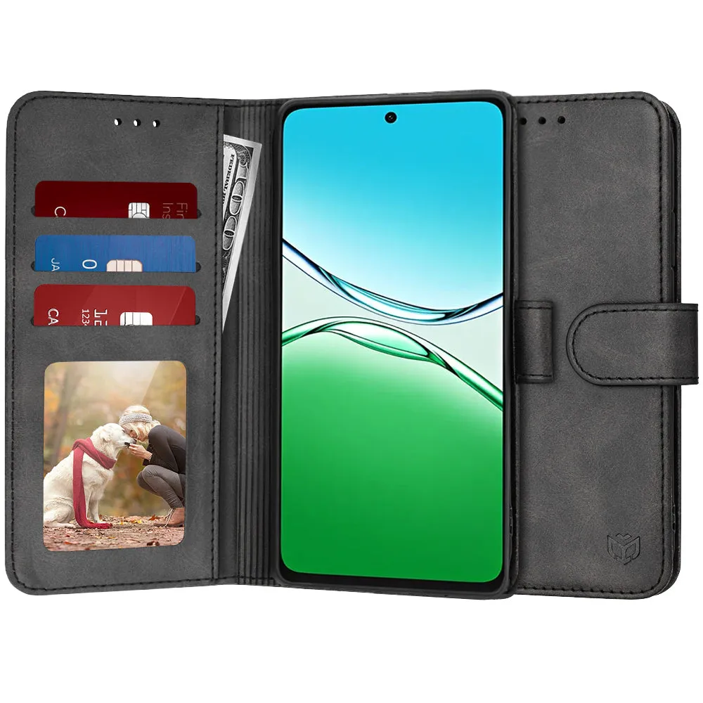 Custodia per Oppo A5 4G, Techsuit, Diary Book, Nera - immagine 1