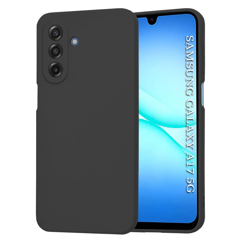Custodia per Samsung Galaxy A18 5G A186 / A18 4G A185 / F17 / M17 / A17 4G A175, Techsuit, SoftFlex, Nera - immagine 1