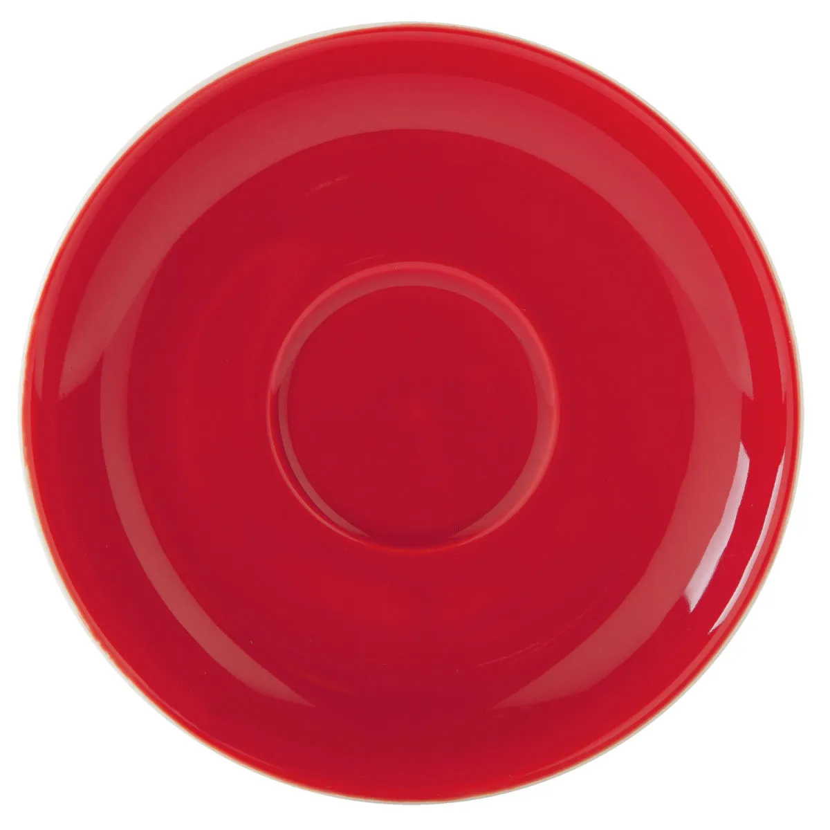 6x PULSIVA Piattino tazza cappuccino piccola Joy 2.0; 14 cm (Ø); rosso; rotonda; 6 pz. / Pacco - immagine 1
