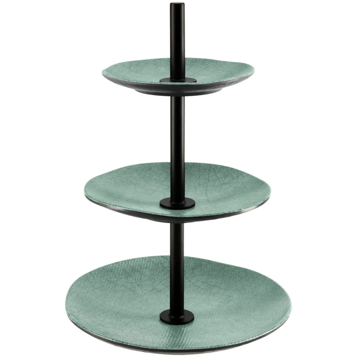 VEGA Etagere Tuska a tre ripiani; 26x41.1 cm (ØxH); verde/grigio/nero; rotonda - immagine 1
