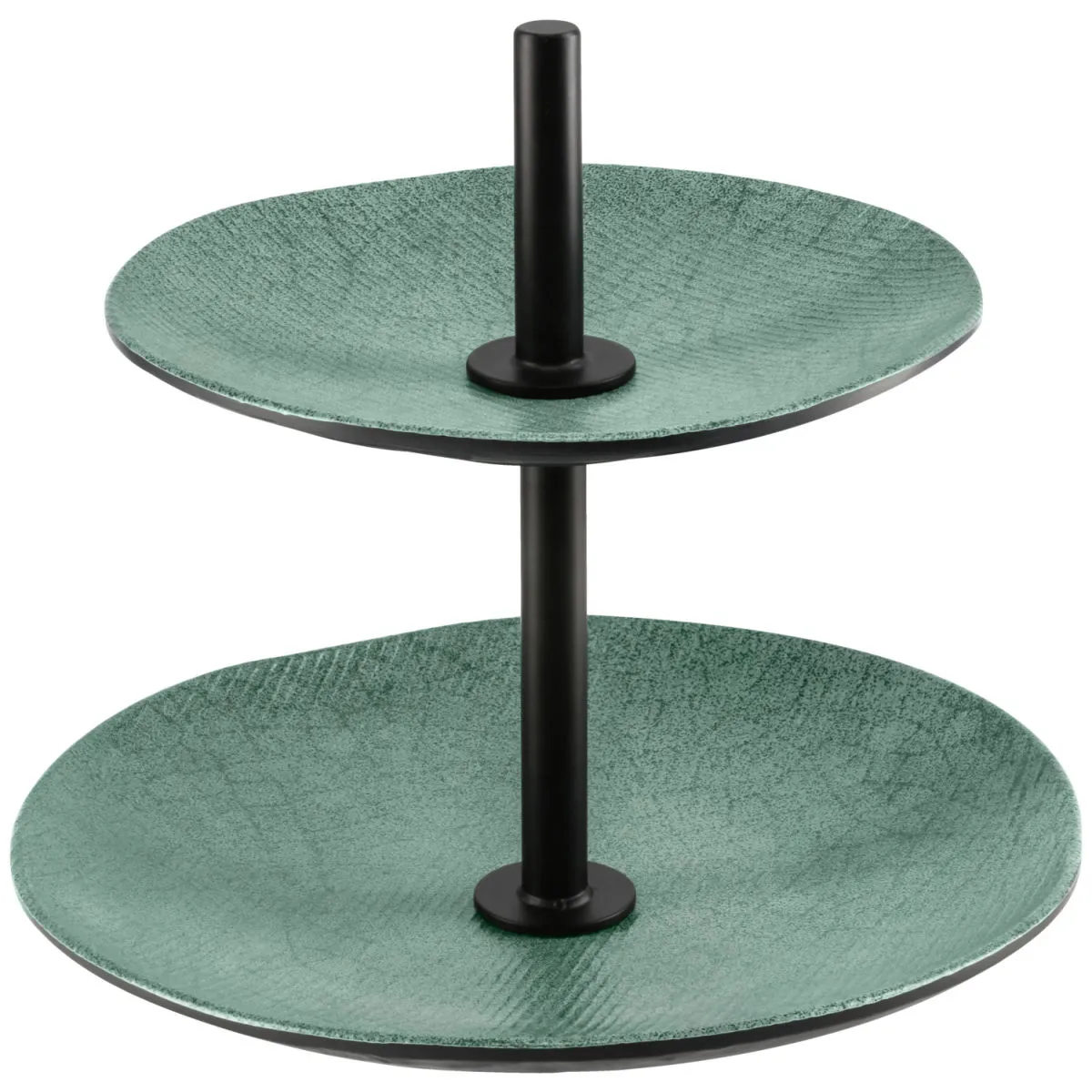 VEGA Etagere Tuska a due ripiani; 26x24.8 cm (ØxH); verde/grigio/nero; rotonda - immagine 1