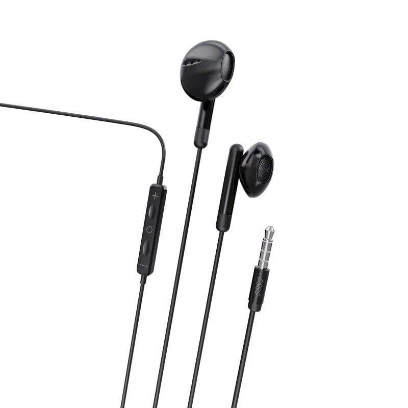 Auricolari Myway MWHPH0019 con cavo Jack 3,5 mm, microfono integrato, smartphone, neri - immagine 1