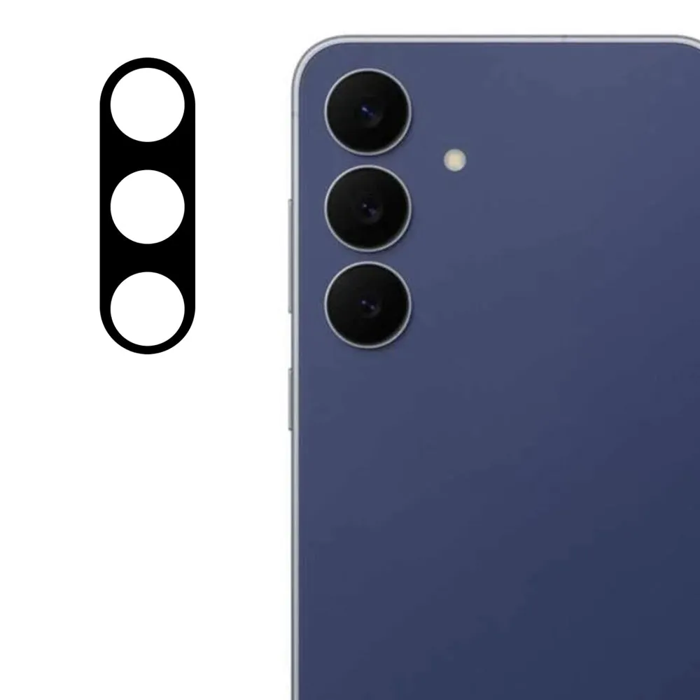 Pellicola protettiva per fotocamera posteriore Techsuit per Samsung Galaxy S25 FE, vetro temperato, nero - immagine 1