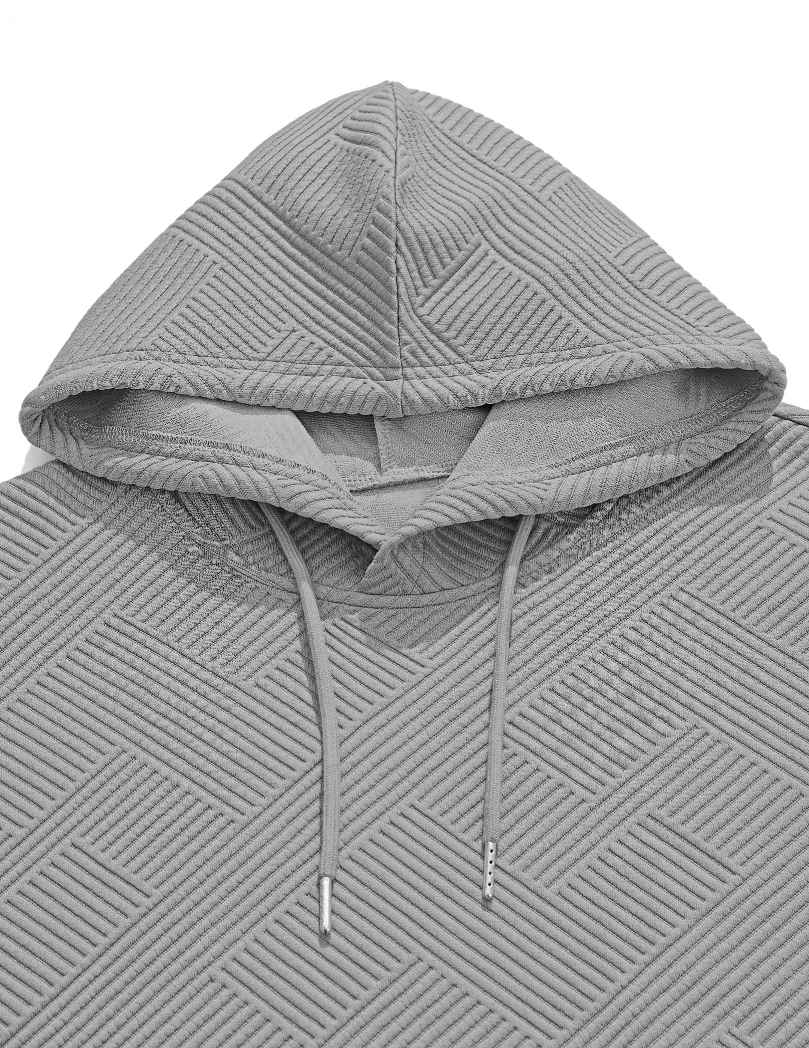 TARAINYA Felpa con Cappuccio Uomo Cotone Hoodie Grigio M - immagine 6