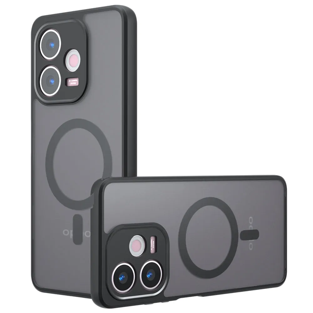 Custodia MagSafe per Oppo A5 Pro 4G / A5 Pro, Techsuit, PureFrost, Nero Satinato - immagine 1