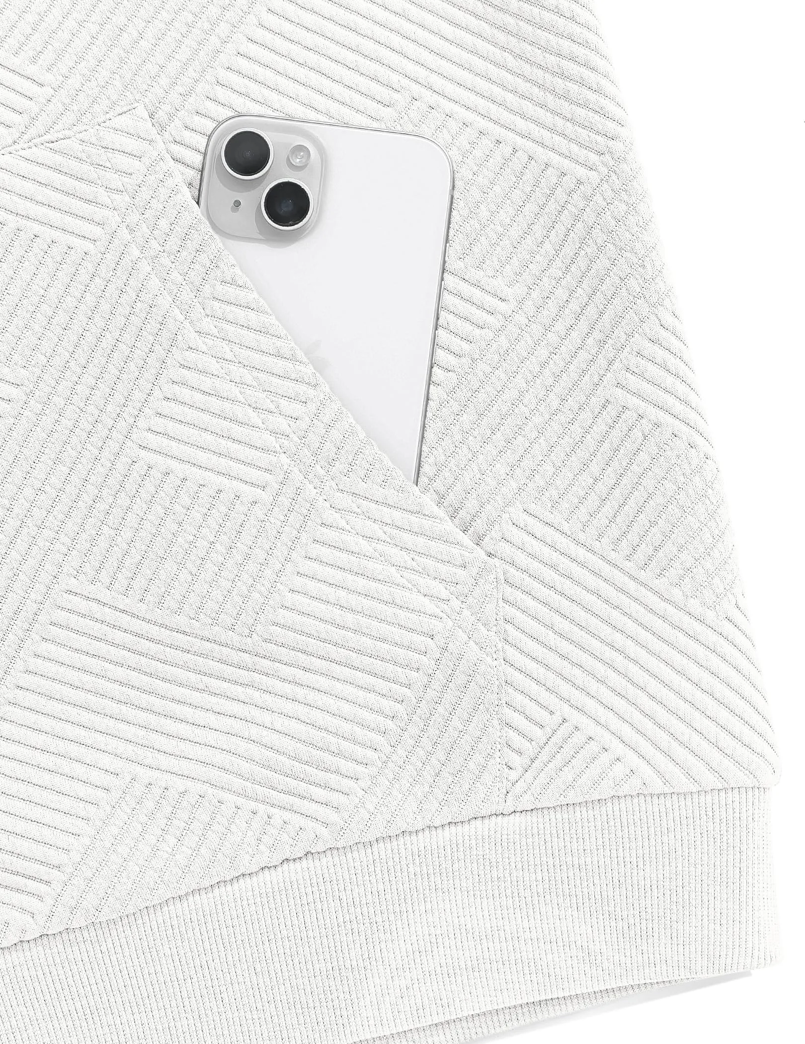 TARAINYA Felpa con Cappuccio Uomo Cotone Hoodie Bianco L - immagine 7