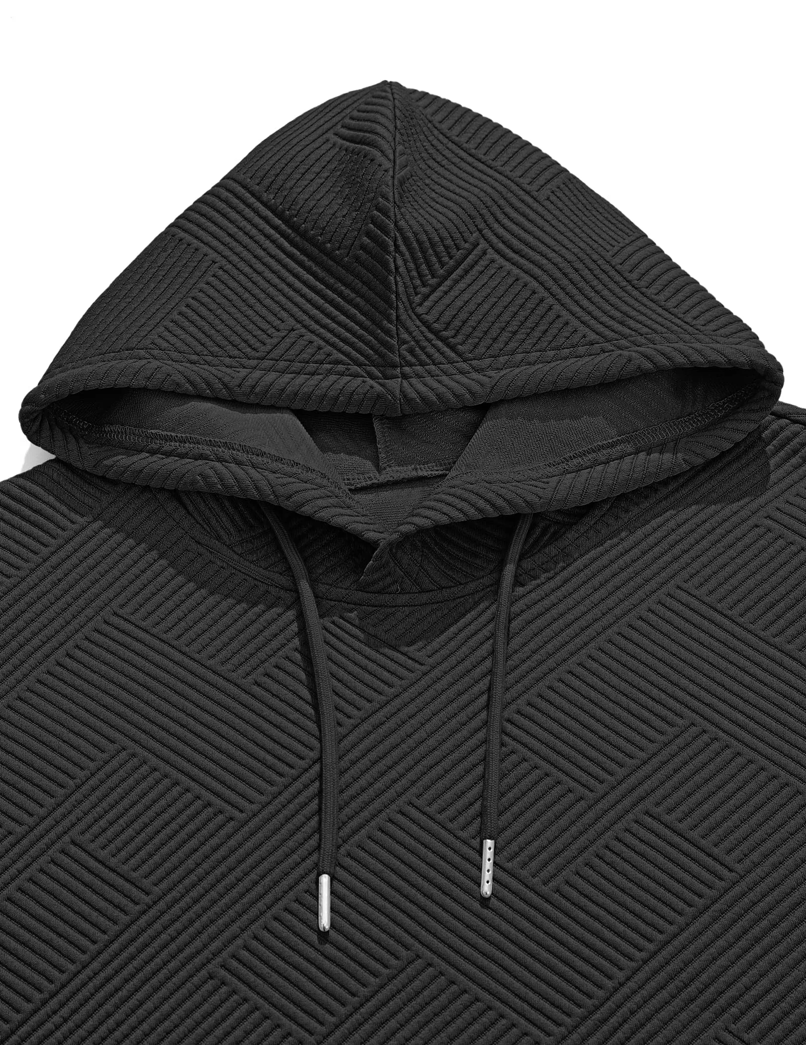TARAINYA Felpa con Cappuccio Uomo Cotone Hoodie Nero L - immagine 6