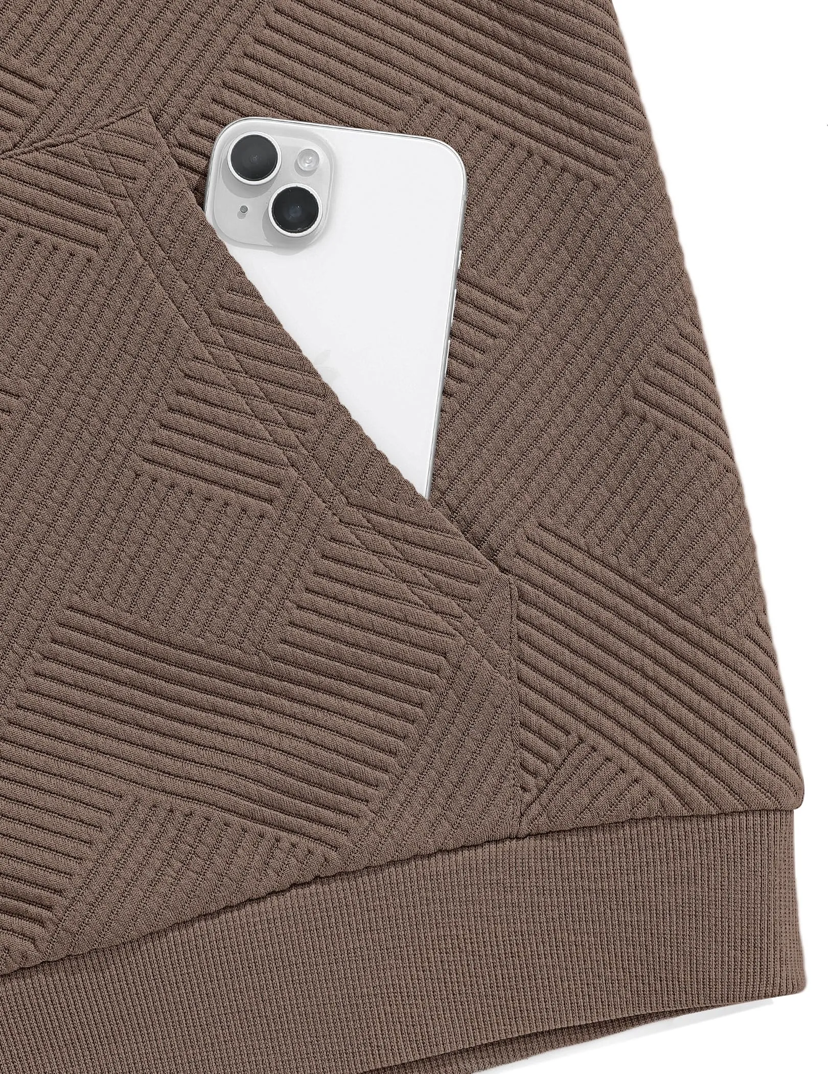 TARAINYA Felpa con Cappuccio Uomo Cotone Hoodie Marrone 5XL - immagine 7