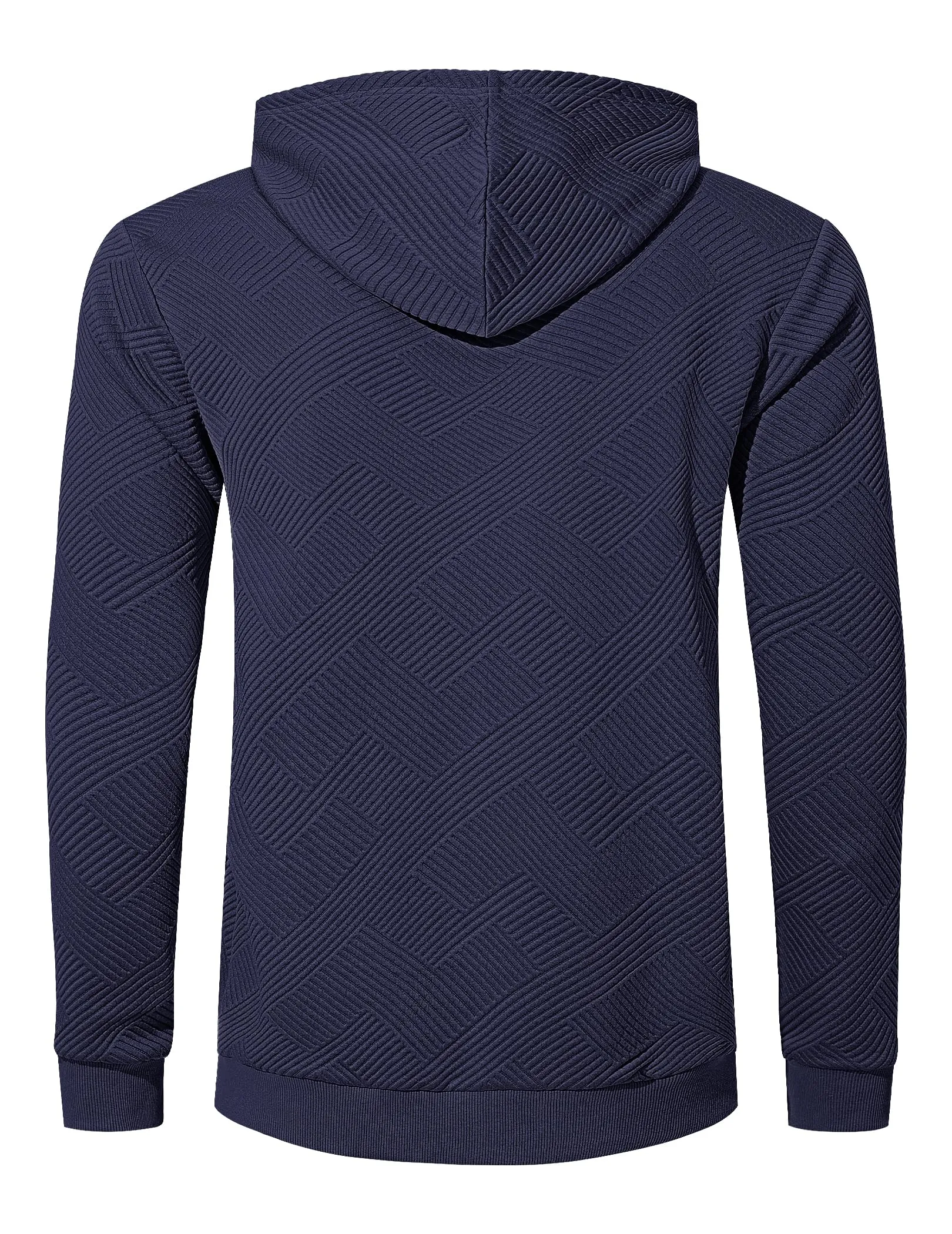 TARAINYA Felpa con Cappuccio Uomo Cotone Hoodie Blu marino M - immagine 5