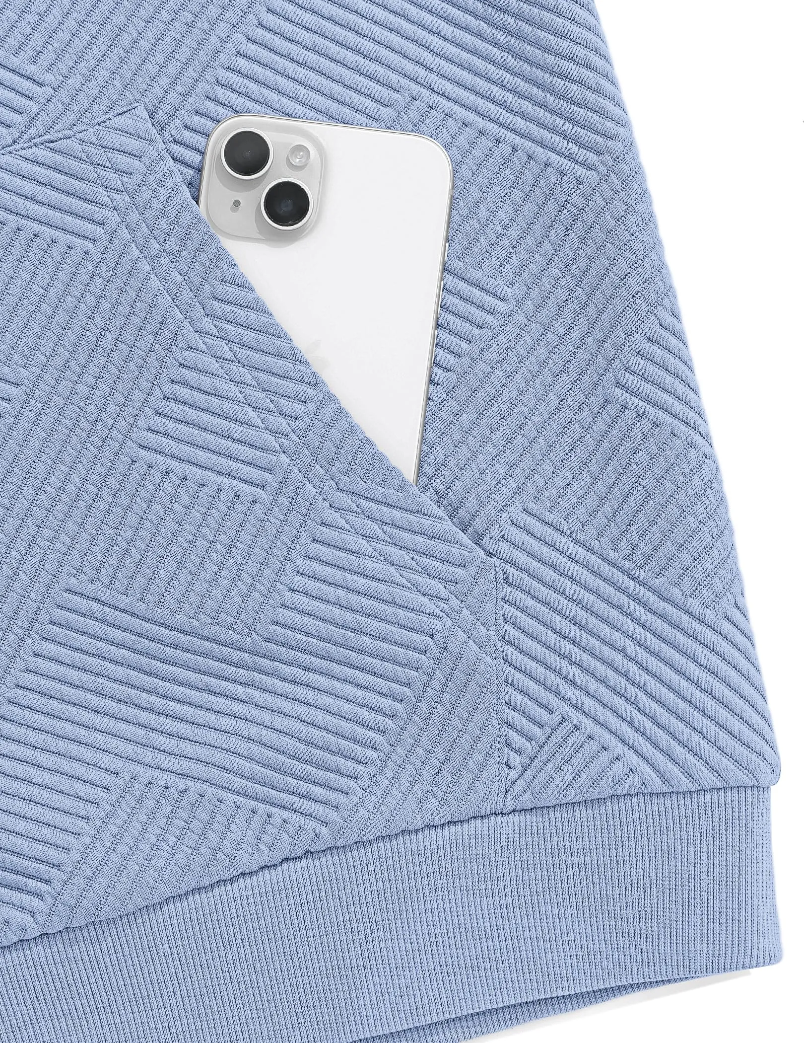 TARAINYA Felpa con Cappuccio Uomo Cotone Hoodie Blu chiaro 4XL - immagine 2
