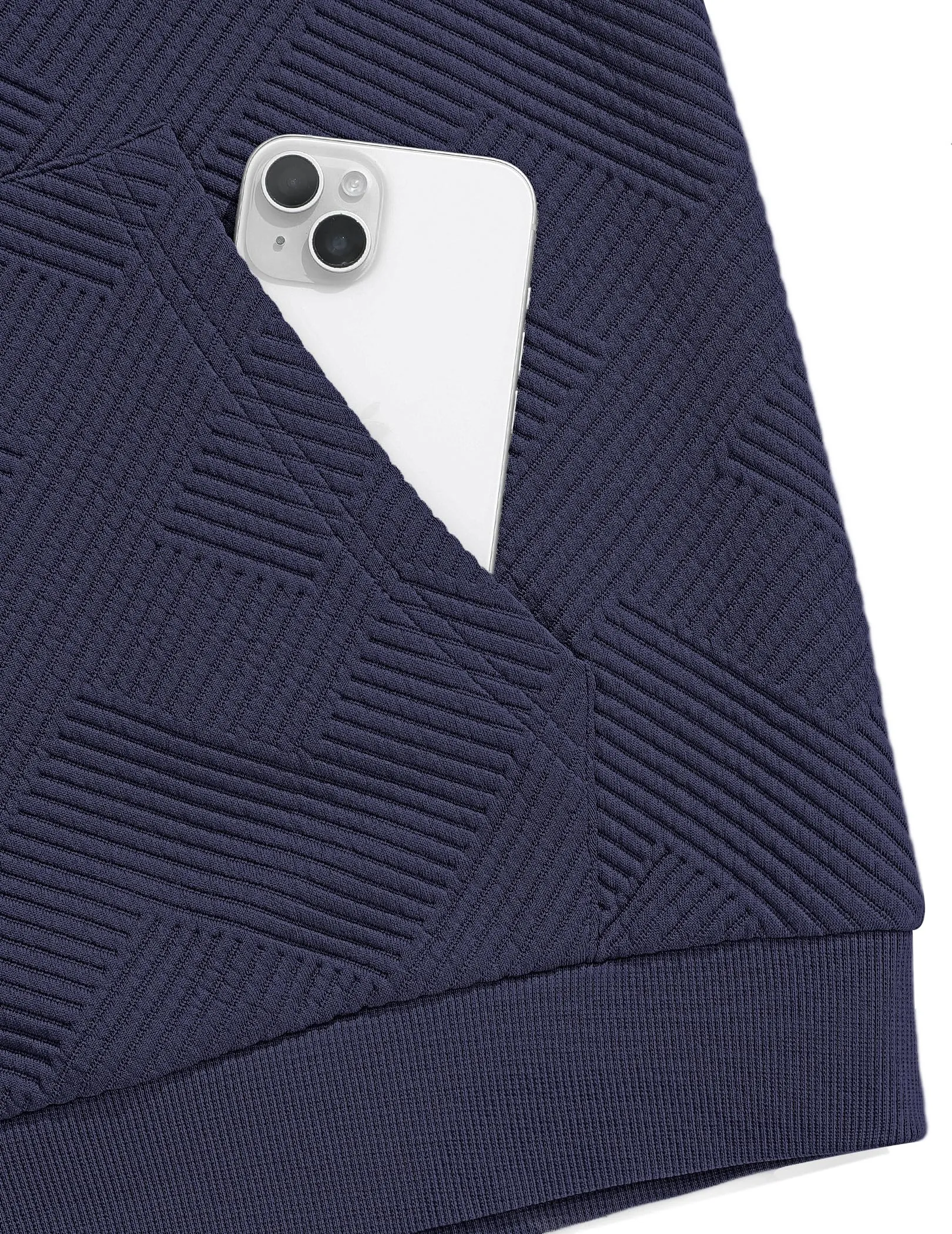 TARAINYA Felpa con Cappuccio Uomo Cotone Hoodie Blu marino L - immagine 7