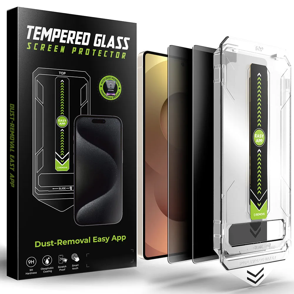 Pellicola protettiva per schermo Privacy Techsuit TitanGlass CrystalHD per Samsung Galaxy S25 Ultra S938, Vetro temperato, Full Glue, Set 2 pezzi - immagine 1