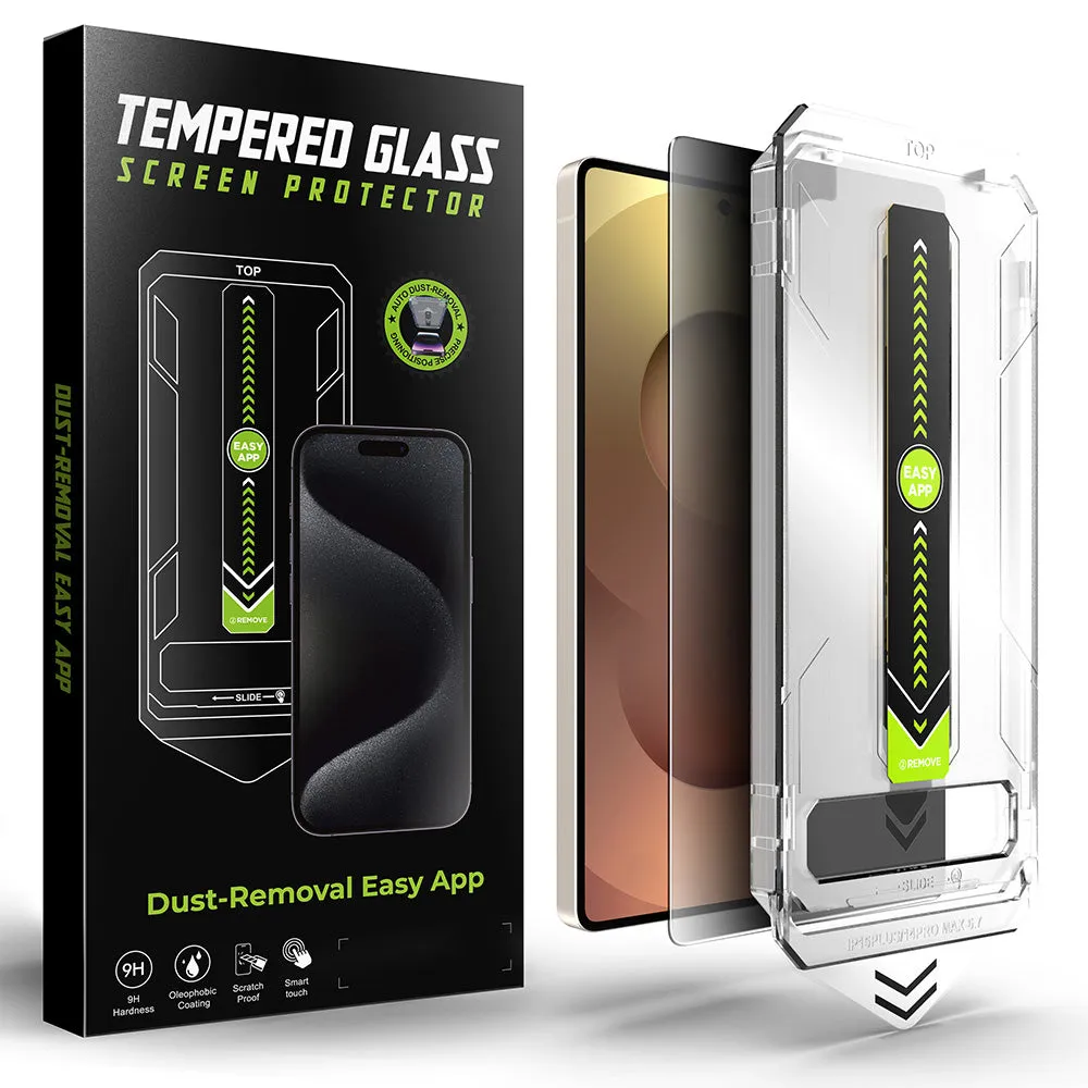 Pellicola protettiva per schermo Privacy Techsuit TitanGlass CrystalHD per Samsung Galaxy S25 Ultra S938, Vetro temperato, Full Glue - immagine 1