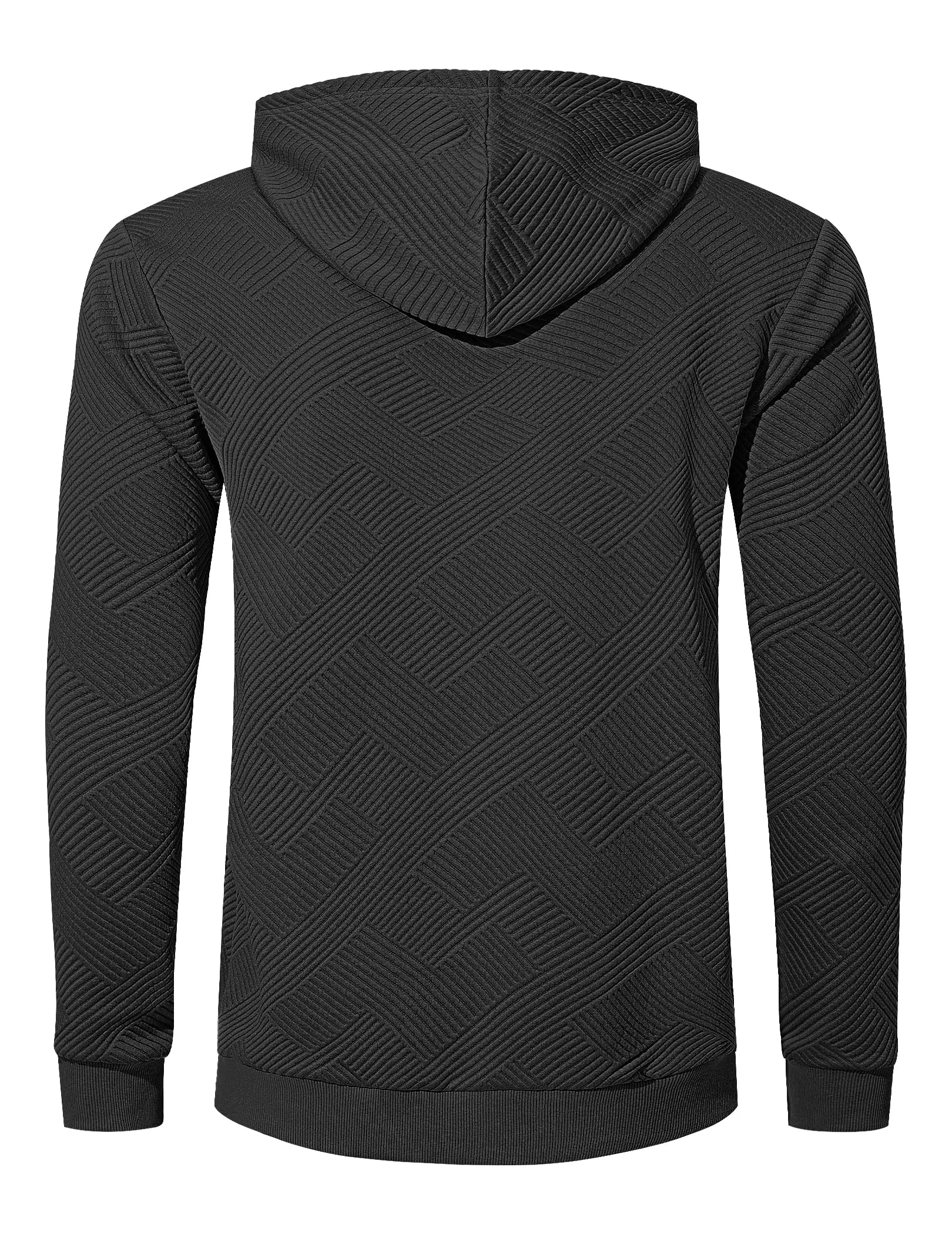 TARAINYA Felpa con Cappuccio Uomo Cotone Hoodie Nero XL - immagine 5