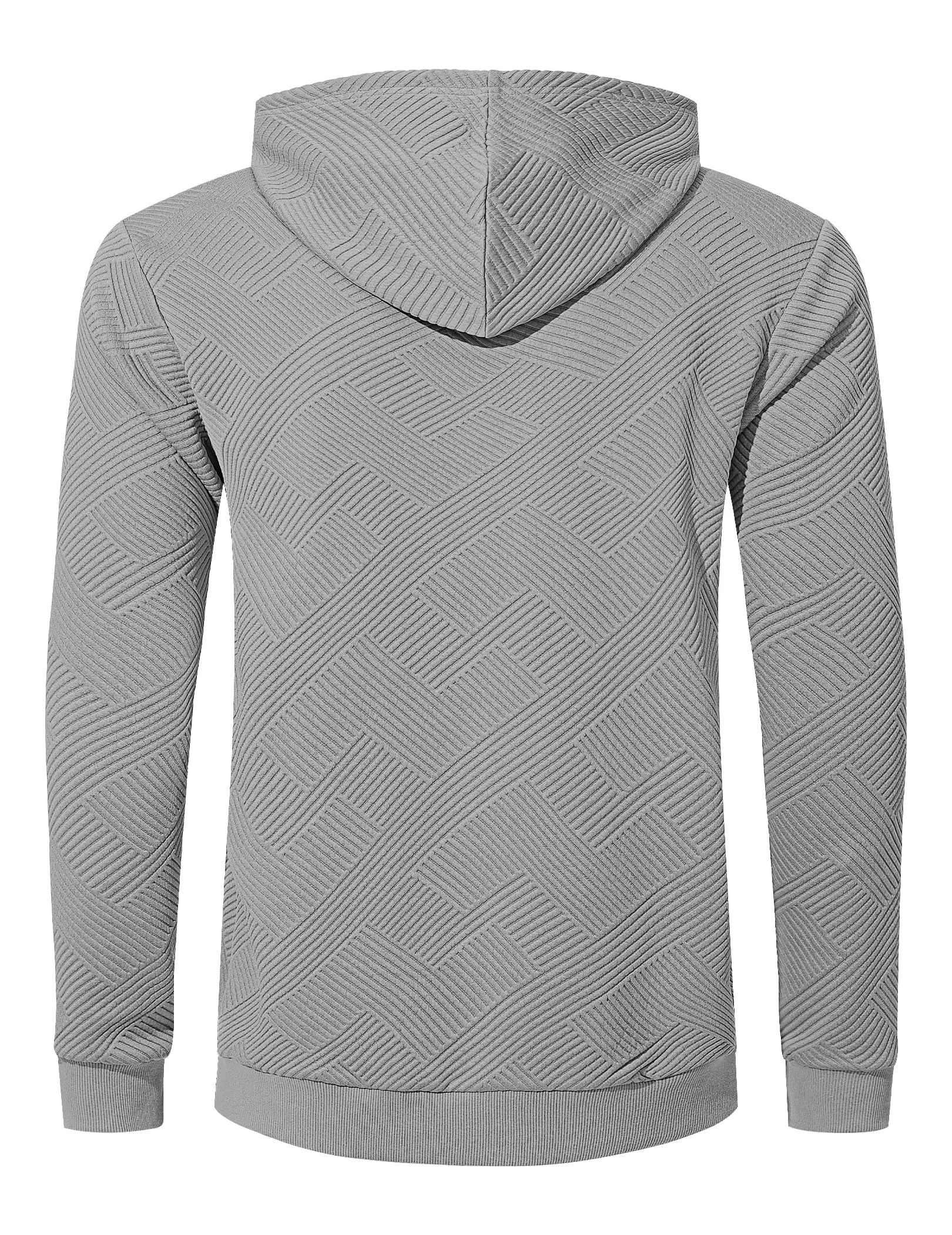 TARAINYA Felpa con Cappuccio Uomo Cotone Hoodie Grigio 3XL - immagine 5