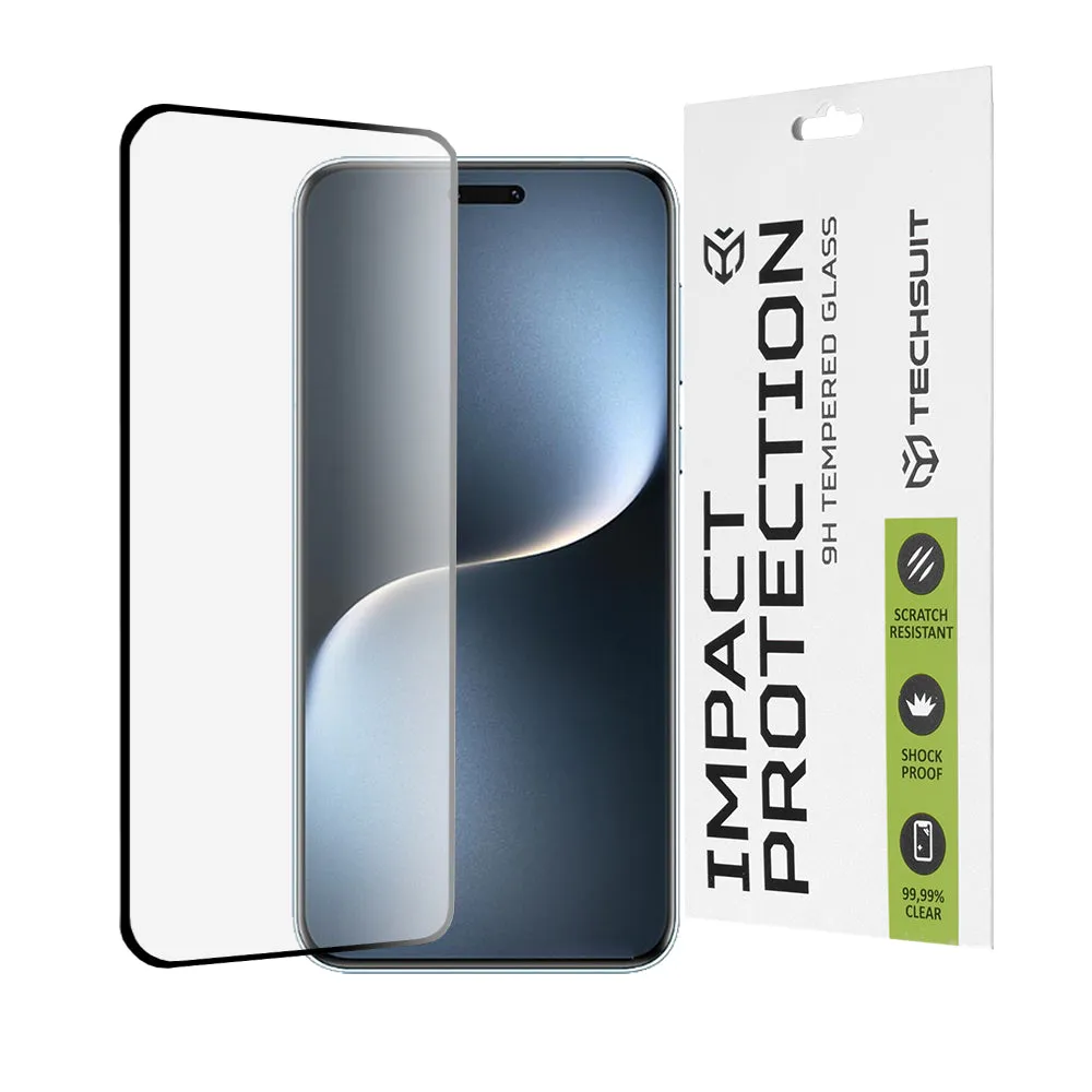 Pellicola protettiva per schermo Techsuit per Honor Magic7 Pro, Vetro temperato, Full Glue, 111D, Nero - immagine 1