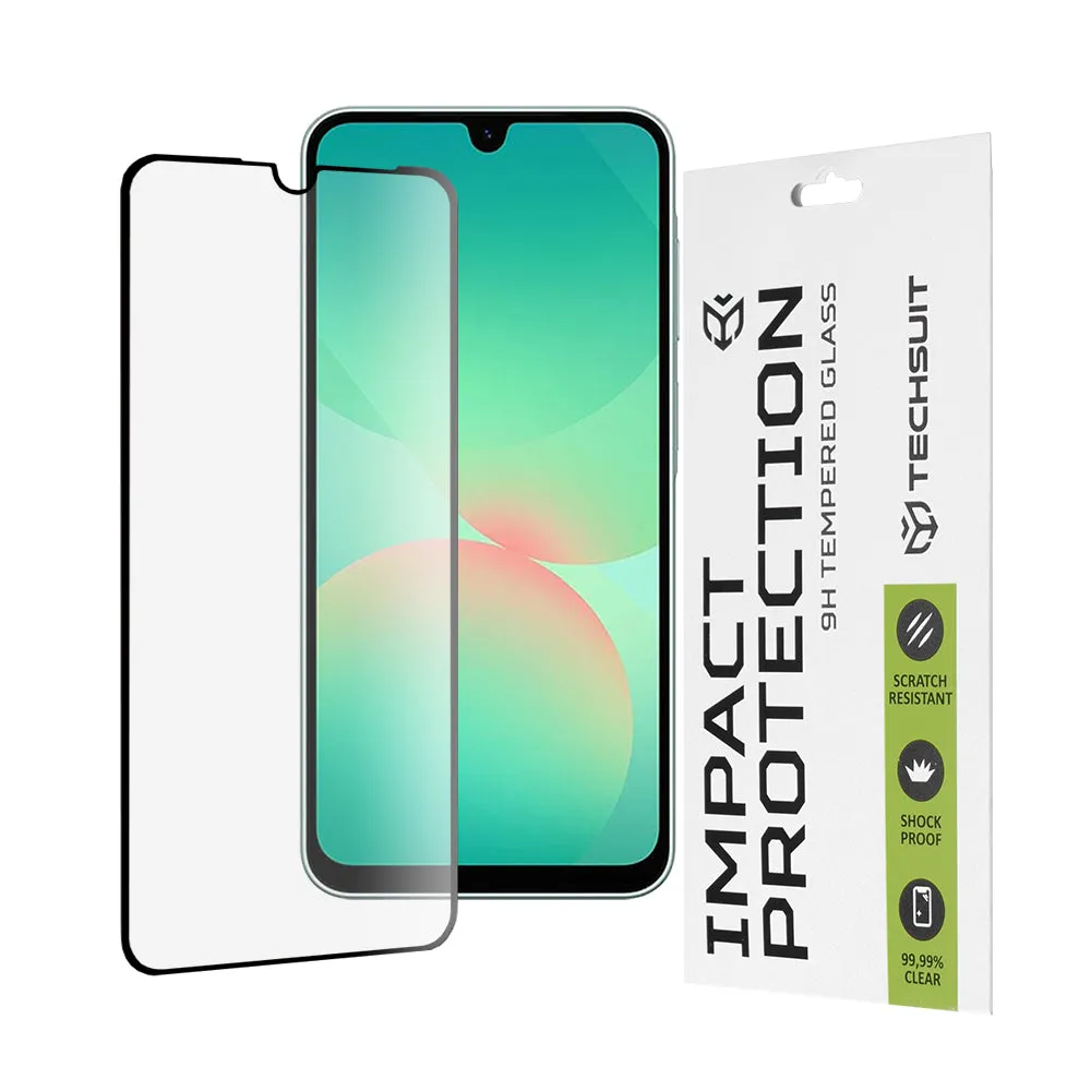 Pellicola Protettiva per Schermo Techsuit per Samsung Galaxy A26 A266, Vetro Temperato, Full Glue, 111D, Nero - immagine 1
