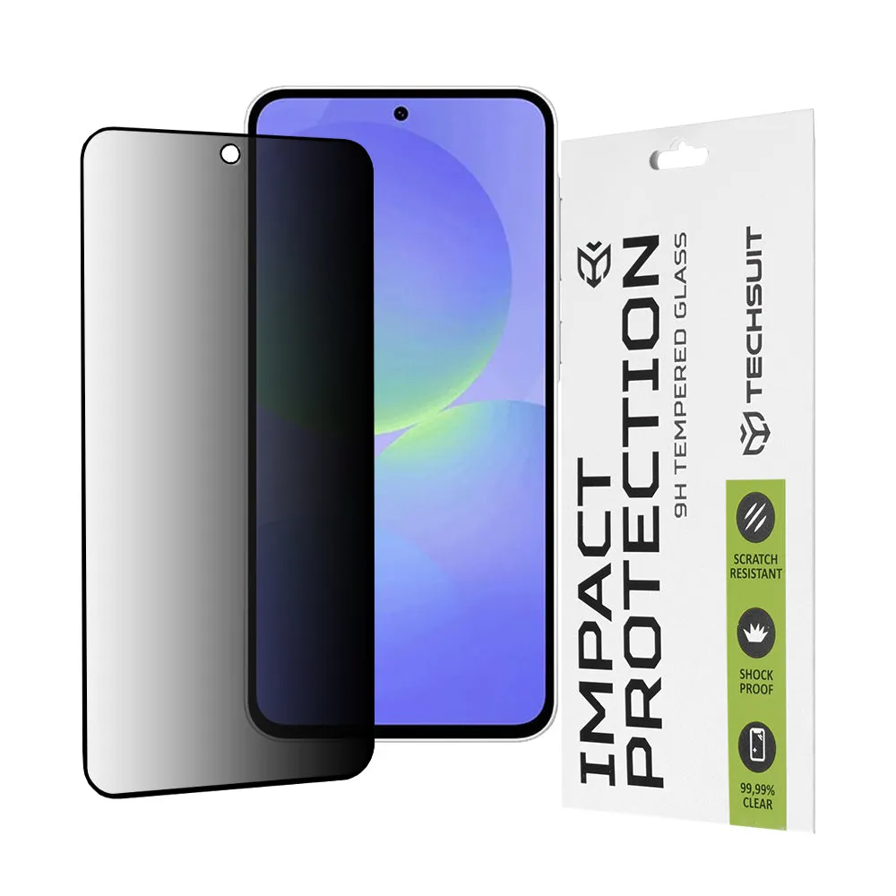 Pellicola protettiva per schermo Privacy Techsuit per Samsung Galaxy A56 A566 / A36 A366, Vetro temperato, Full Glue, 111D - immagine 1