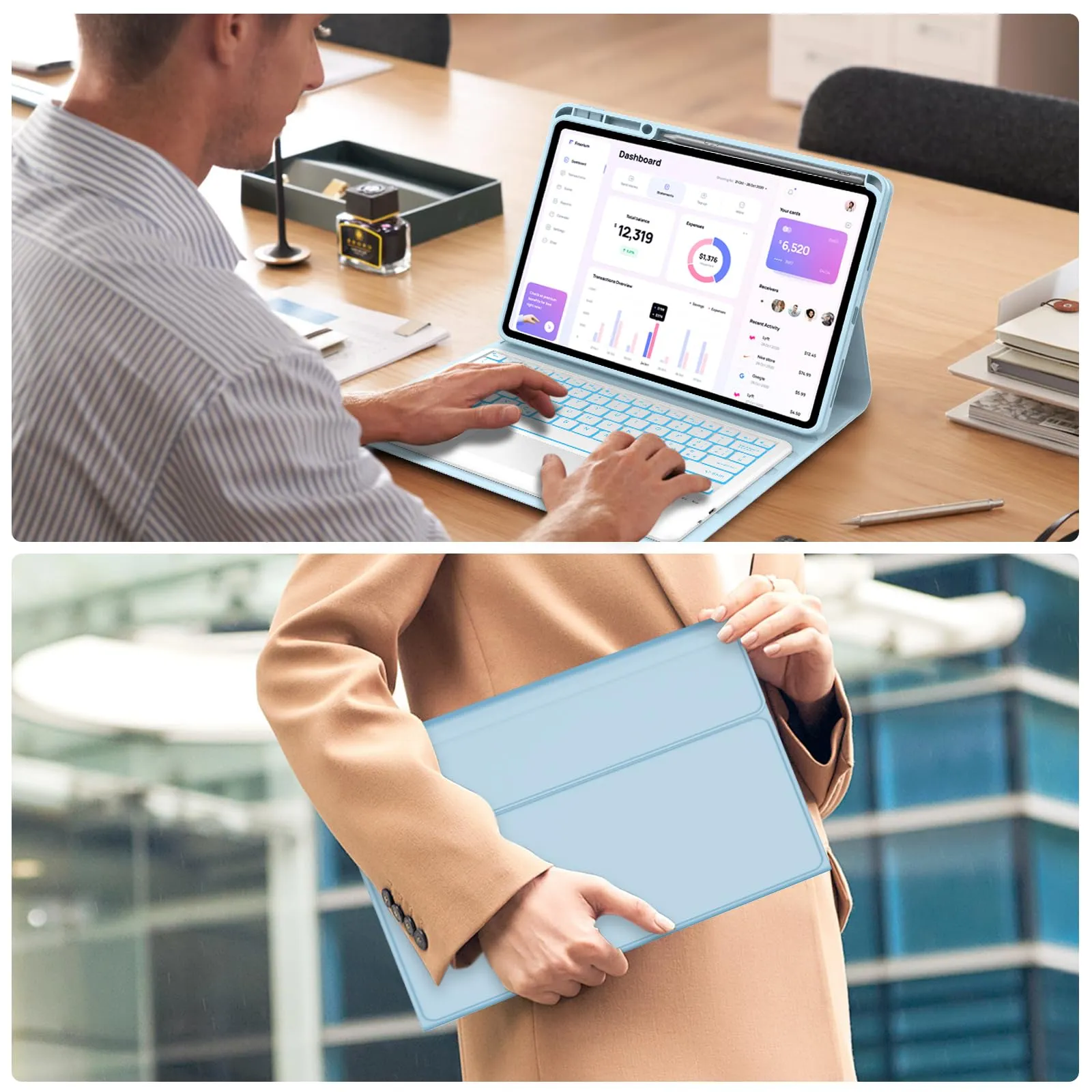 FOGARI Per Lenovo Idea Tab Pro 2025 12.7 Pollici Cover Tastiera - immagine 9