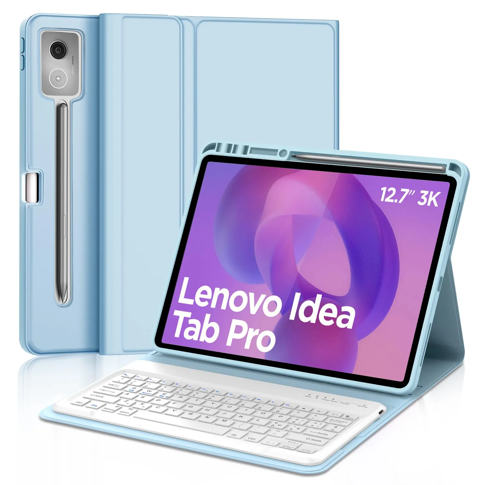 FOGARI Per Lenovo Idea Tab Pro 2025 12.7 Pollici Cover Tastiera - immagine 1