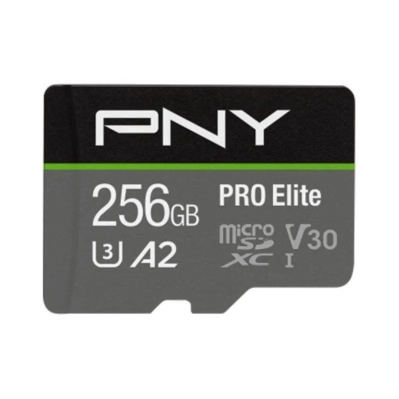 Scheda microSD PNY Pro Elite 256GB UHS-I U3 V30 A2 100MB/s - immagine 1