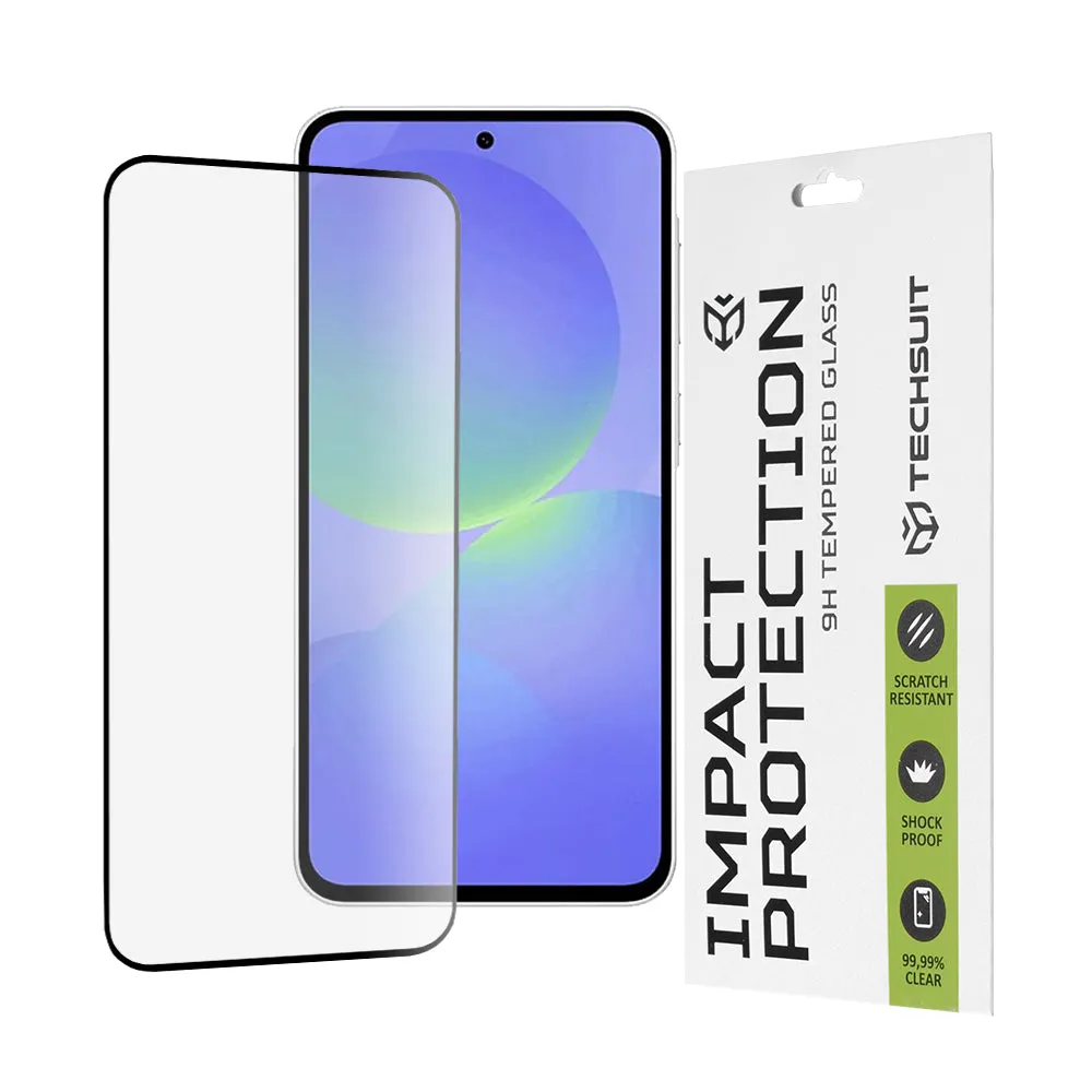 Pellicola protettiva per schermo Techsuit per Samsung Galaxy A56 A566 / A36 A366, Vetro temperato, Full Glue, 111D, Nero - immagine 1