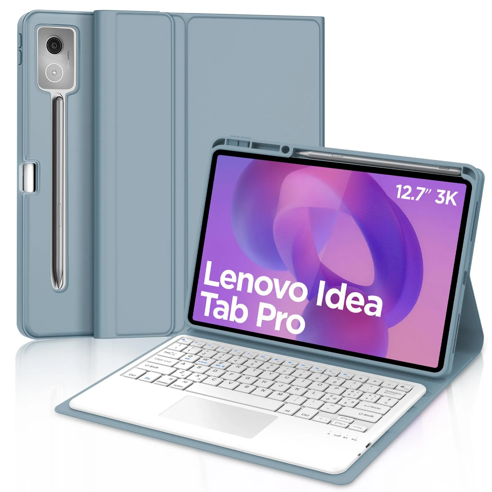 FOGARI Per Lenovo Idea Tab Pro 2025 12.7 Pollici Cover Tastiera - immagine 1