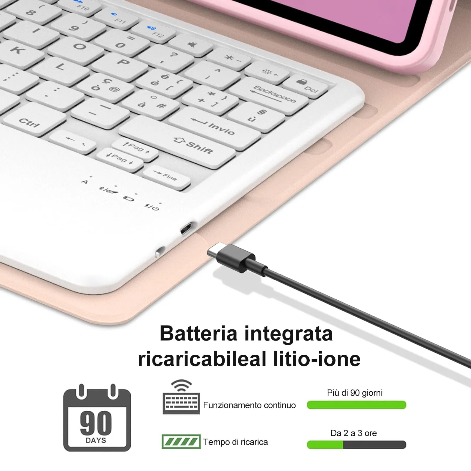 FOGARI Per Lenovo Idea Tab Pro 2025 12.7 Pollici Cover Tastiera - immagine 4