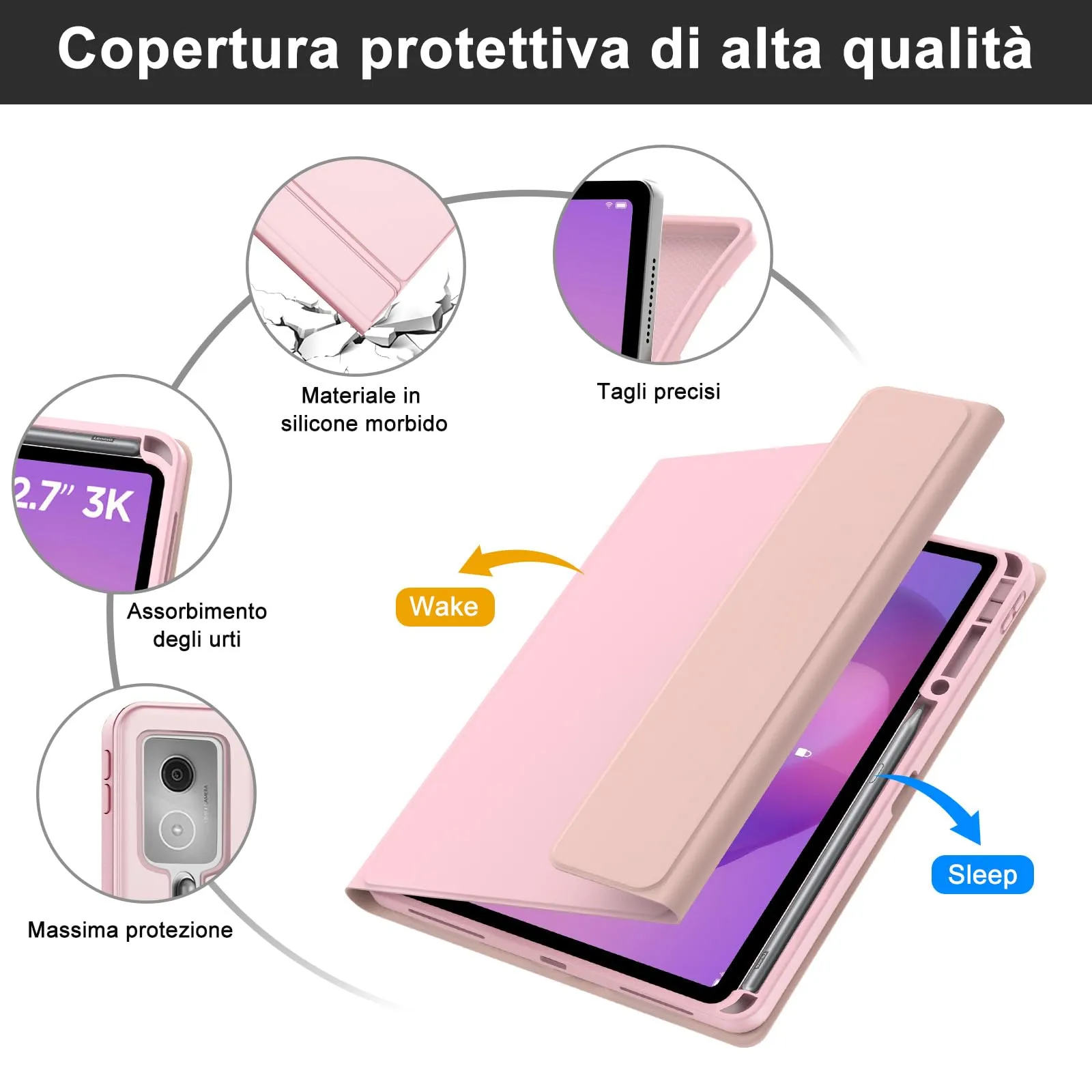 FOGARI Per Lenovo Idea Tab Pro 2025 12.7 Pollici Cover Tastiera - immagine 6
