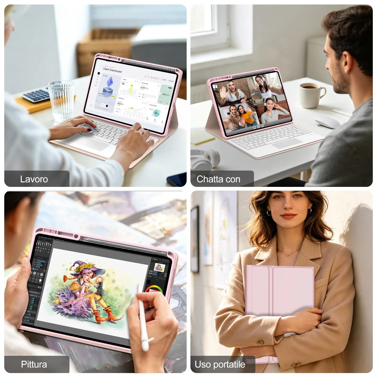 FOGARI Per Lenovo Idea Tab Pro 2025 12.7 Pollici Cover Tastiera - immagine 9