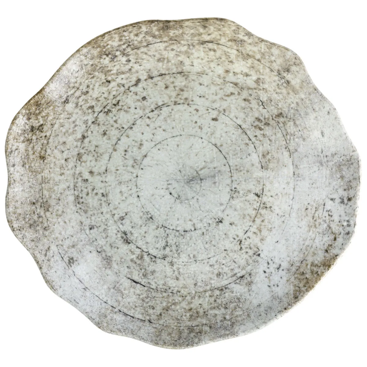 4x VEGA Piatto Gironia piano, forma organica; 32.5 cm (Ø); tortora; organica; 4 pz. / Pacco - immagine 1